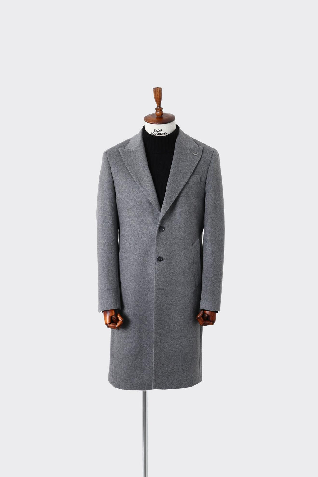 Geniş Yaka Klasik Erkek Kaban - Konforlu ve Şık-KAW7010W