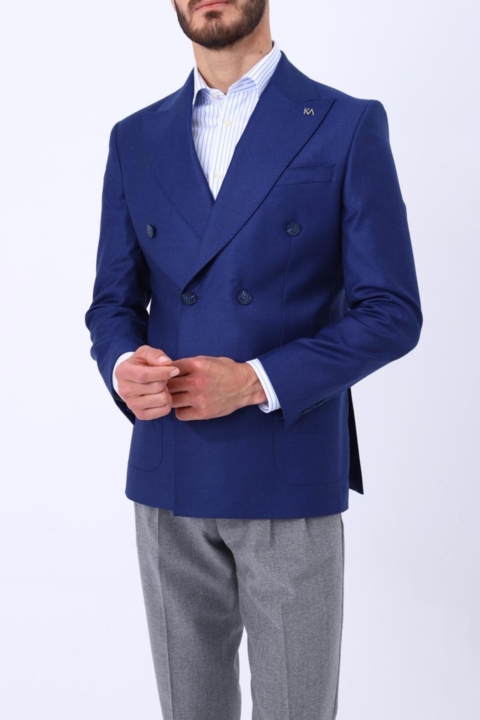 Erkek Kruvaze Ceket-KAV5217W