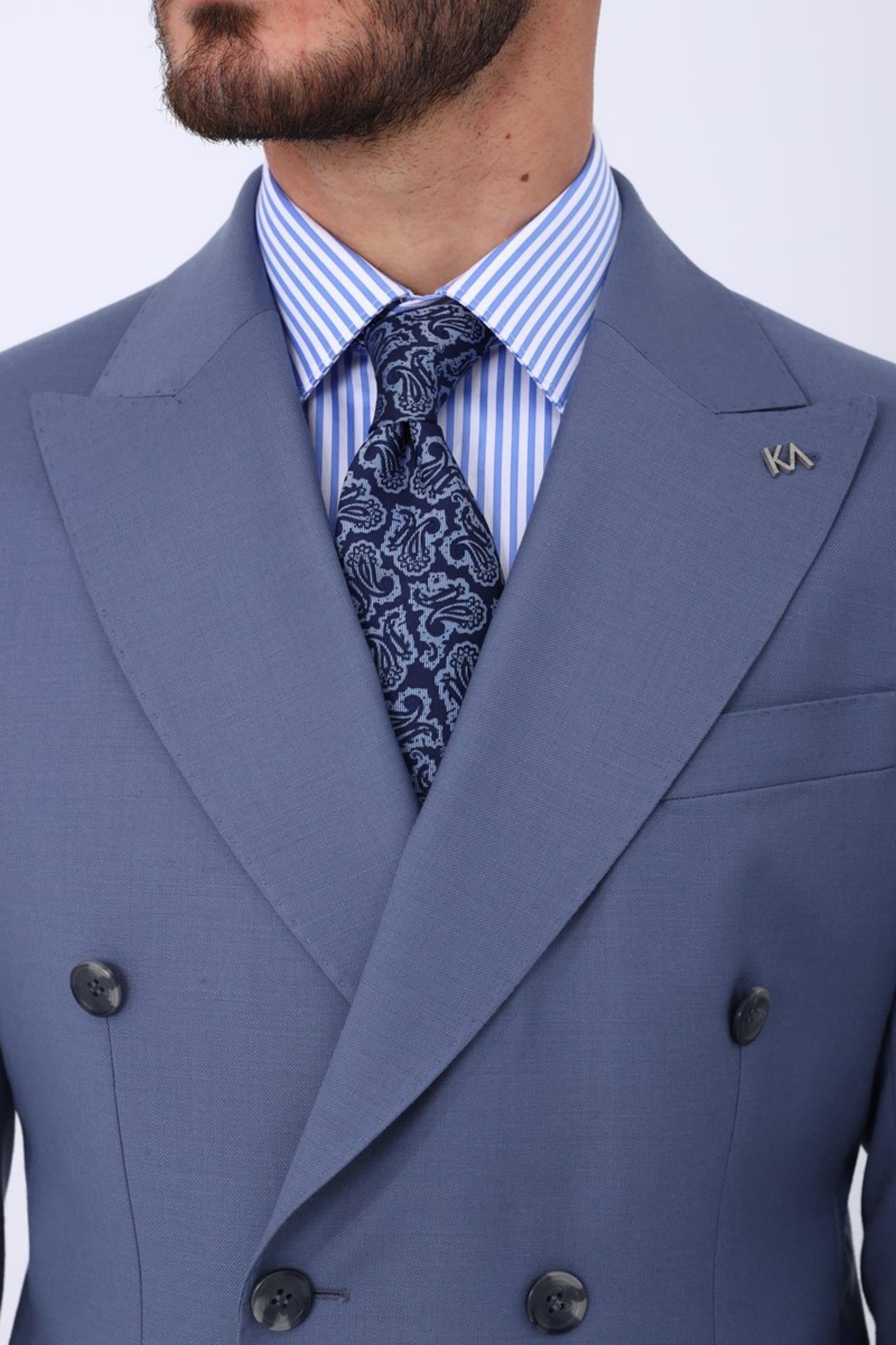 Erkek Kruvaze Ceket-KAV5217W