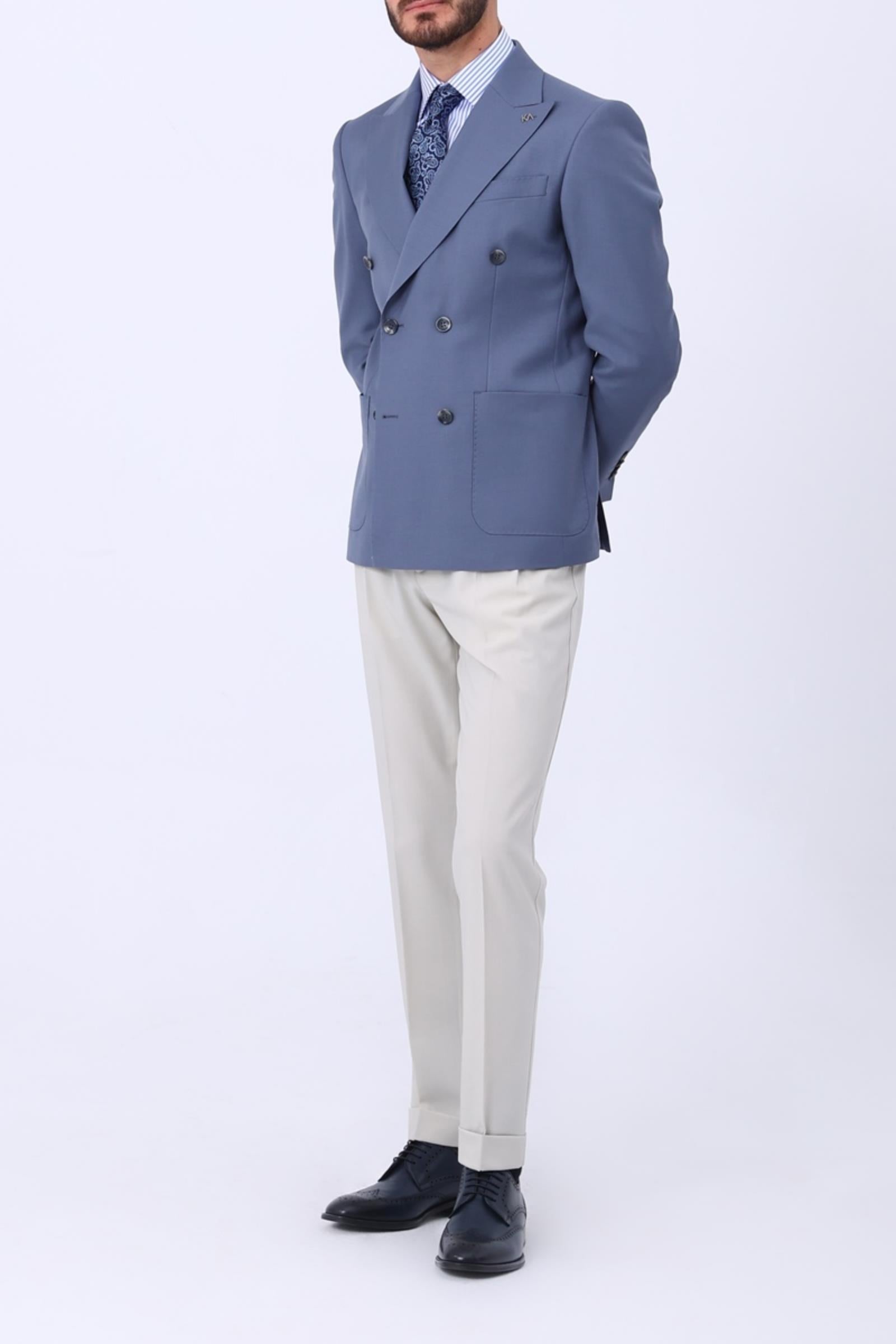 Erkek Kruvaze Ceket-KAV5217W