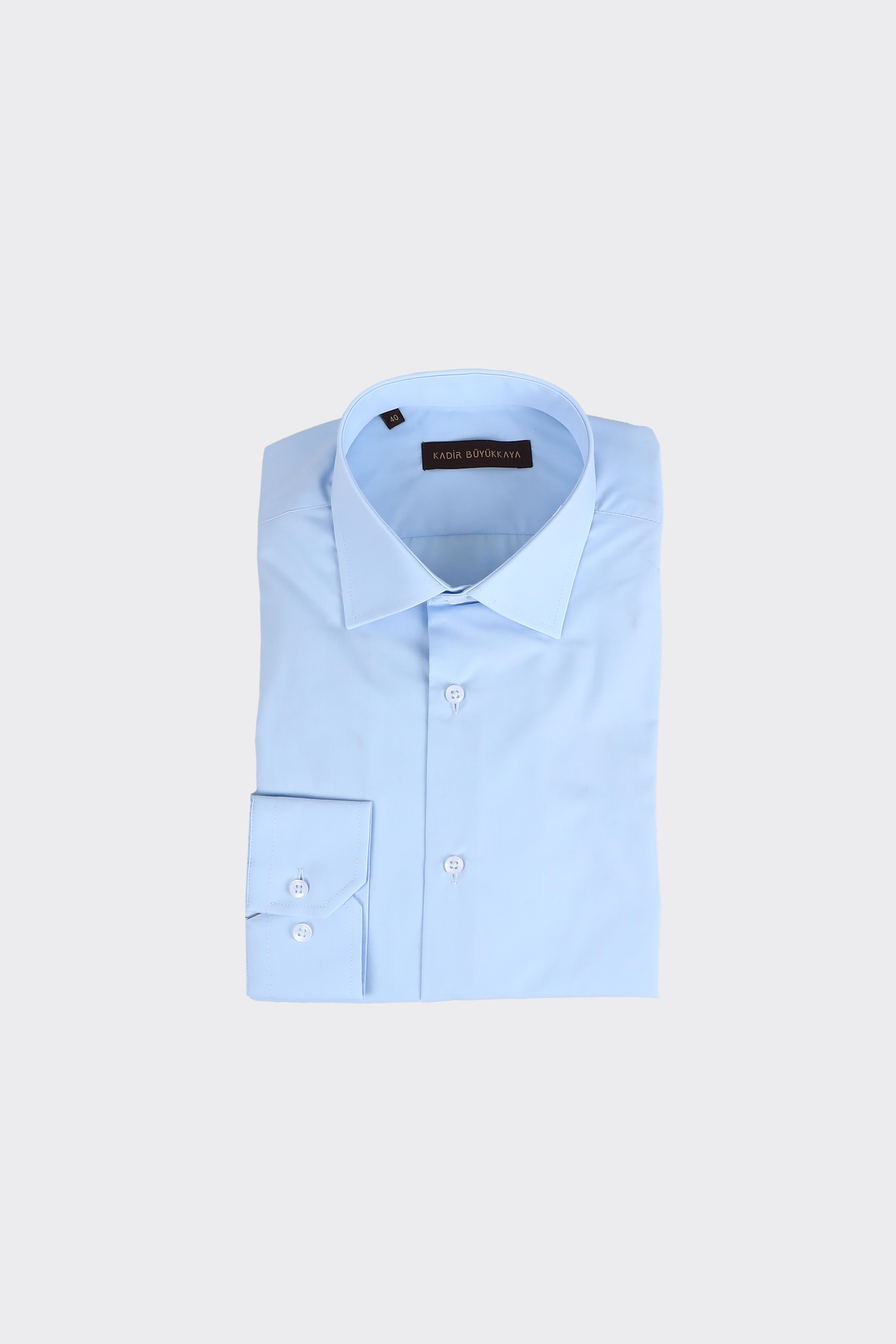 Kolay Ütülenebilir Slim Fit Klasik Yaka Pamuklu Erkek Gömlek-KAO4990S