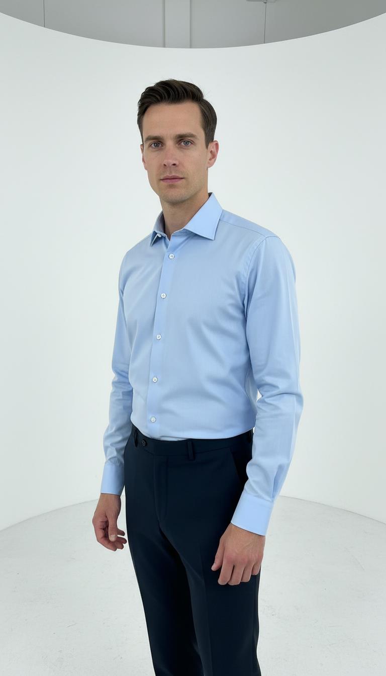 Klasik İngiliz Yaka Gömlek Out-KAO4995S