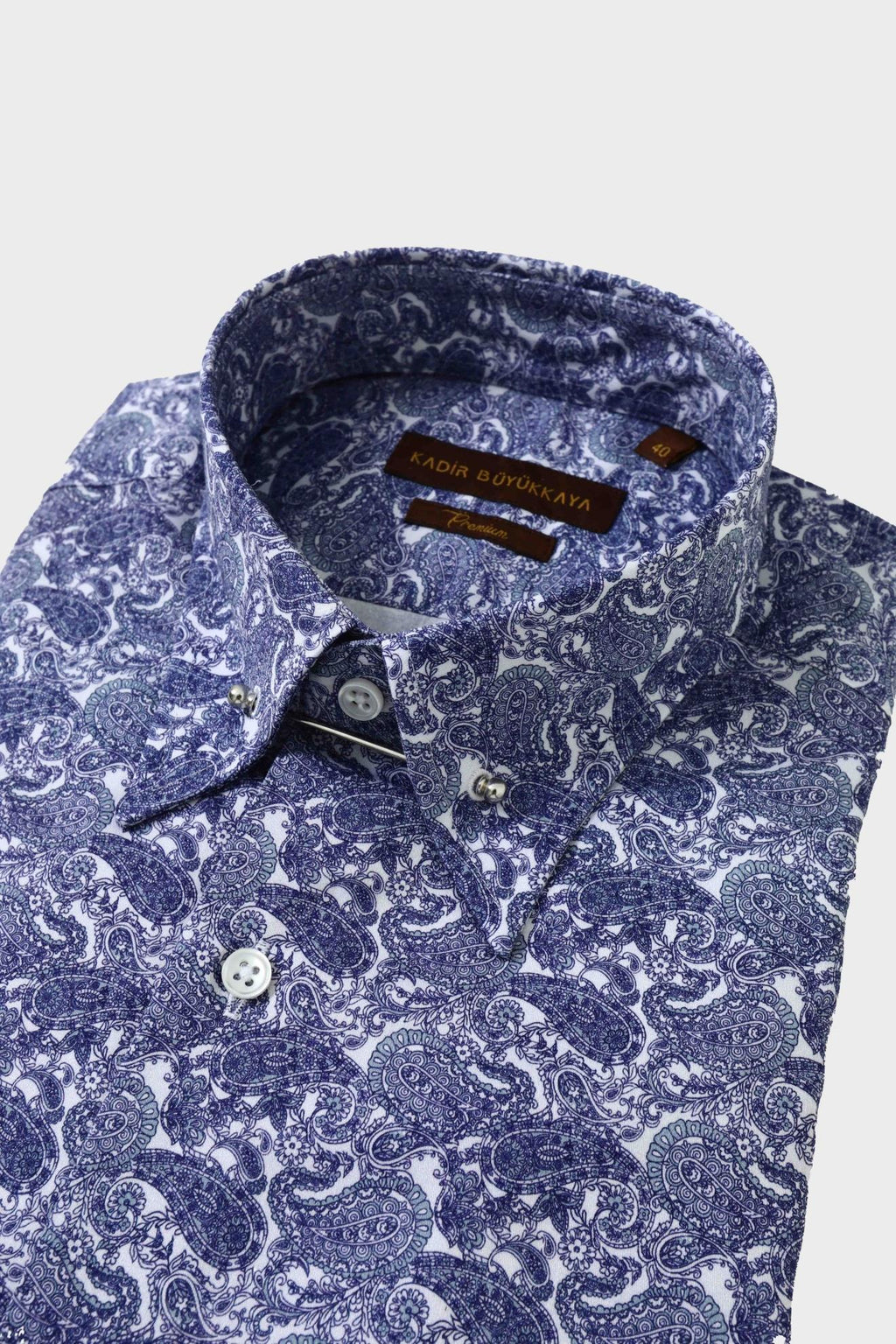 Modern Tasarım Slim Fit İğneli Yaka Erkek Gömlek-KAW4402S