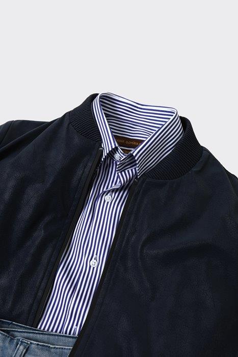 Modern Tarz Kolej Erkek Mont - Dayanıklı Polyester Kumaş-KAW9121S