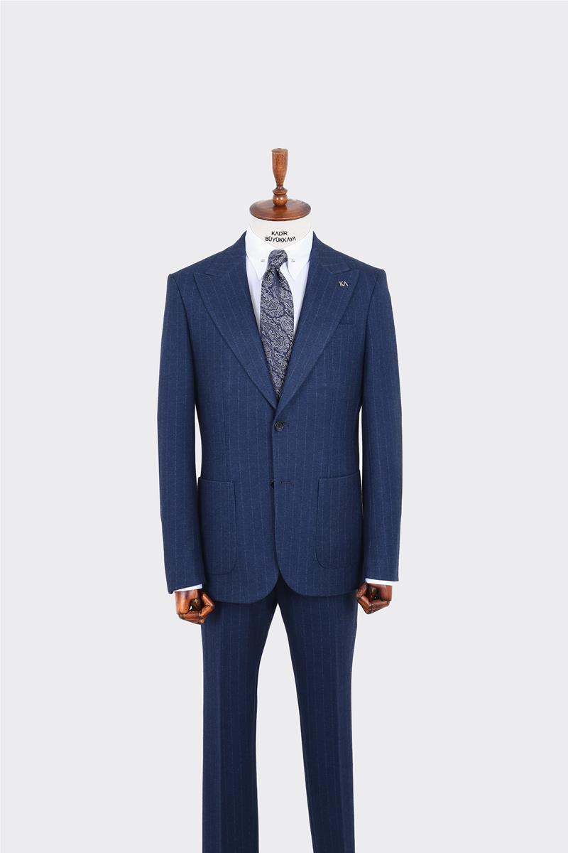 Klasik Çizgili Erkek Takım Elbise-KAW1350W