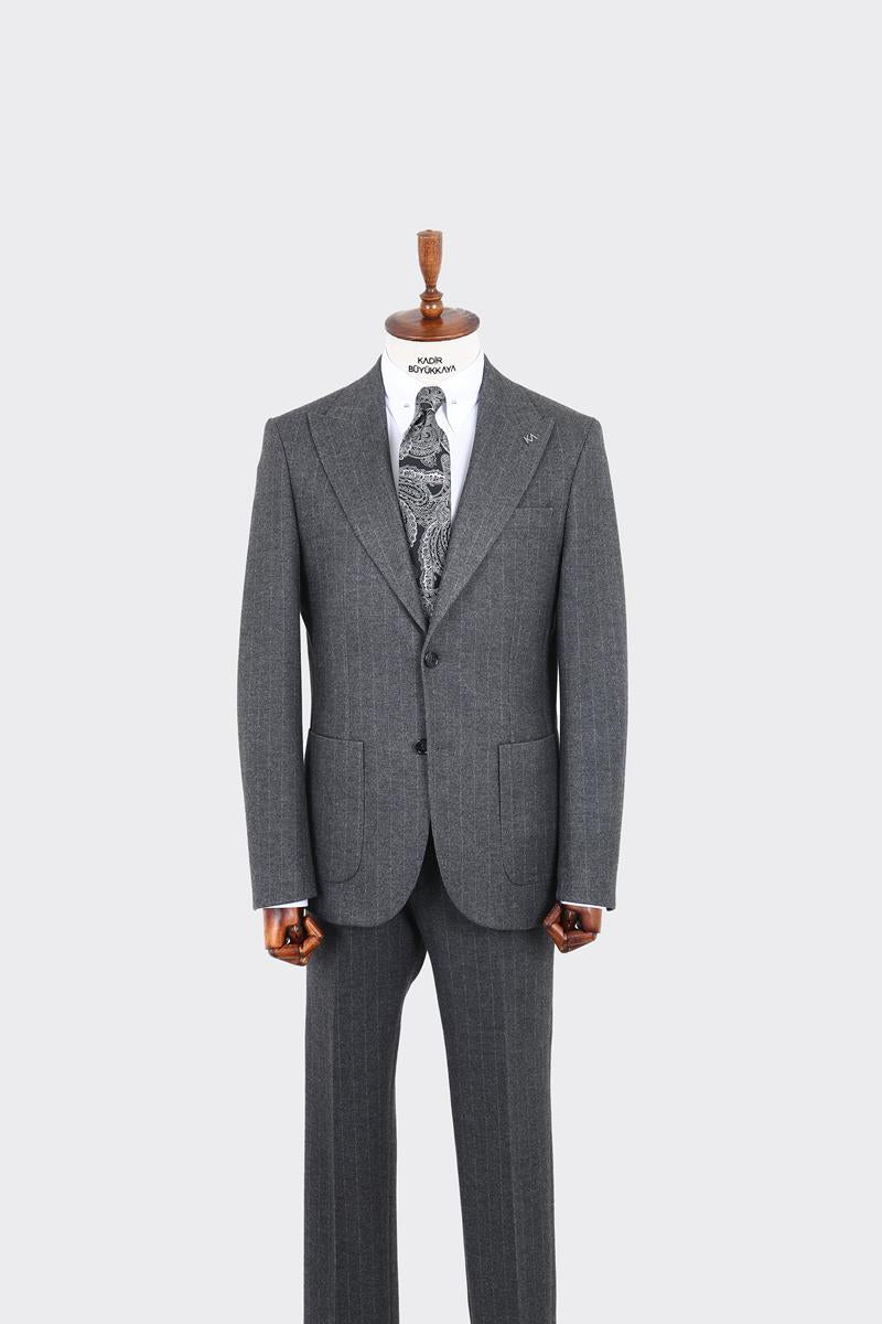 Klasik Çizgili Erkek Takım Elbise-KAW1350W