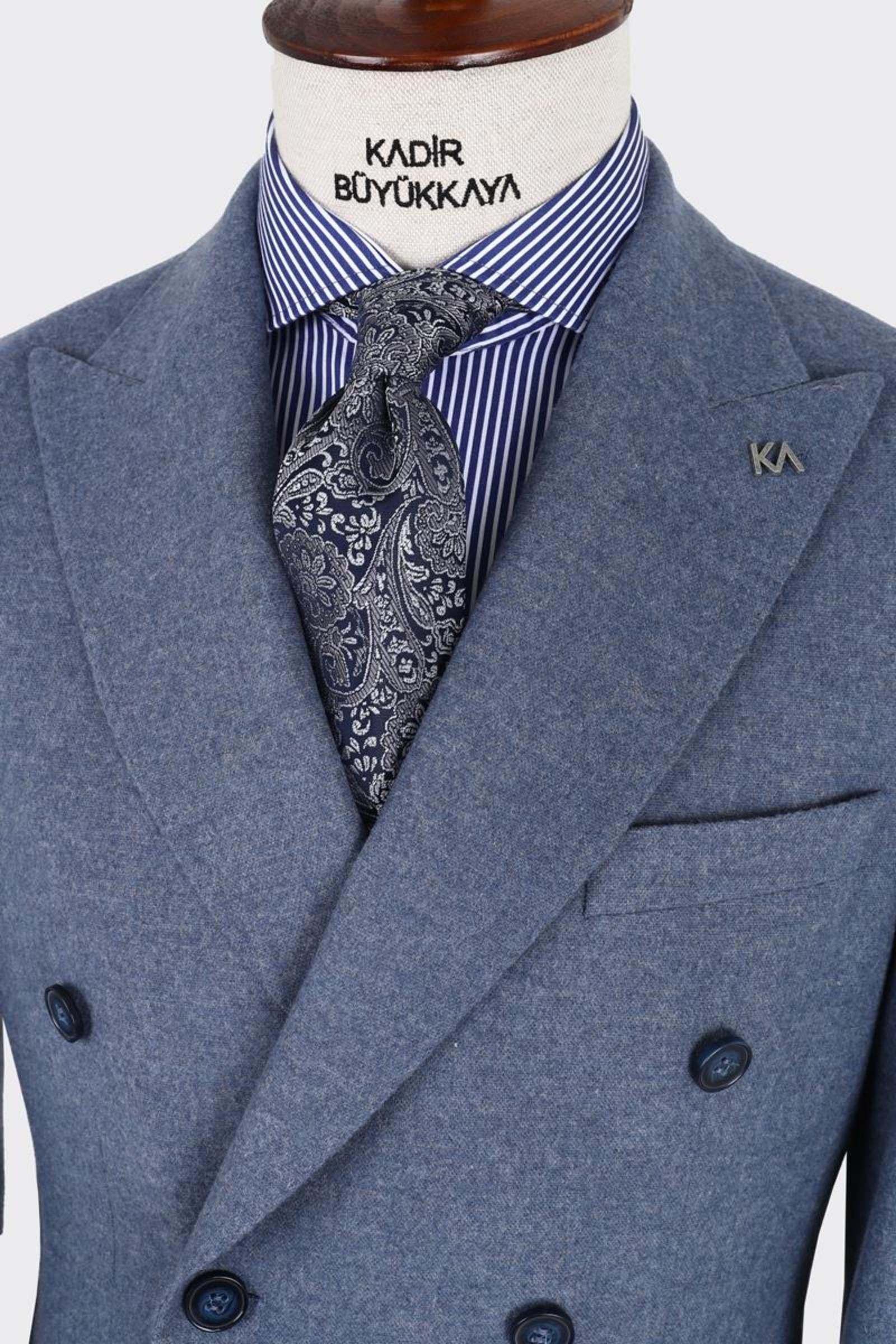 Erkek Kruvaze Ceket-KAX5851W