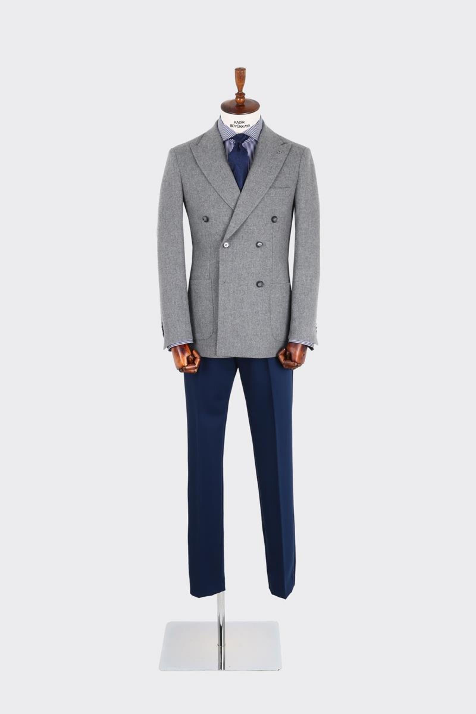 Erkek Kruvaze Ceket-KAX5851W