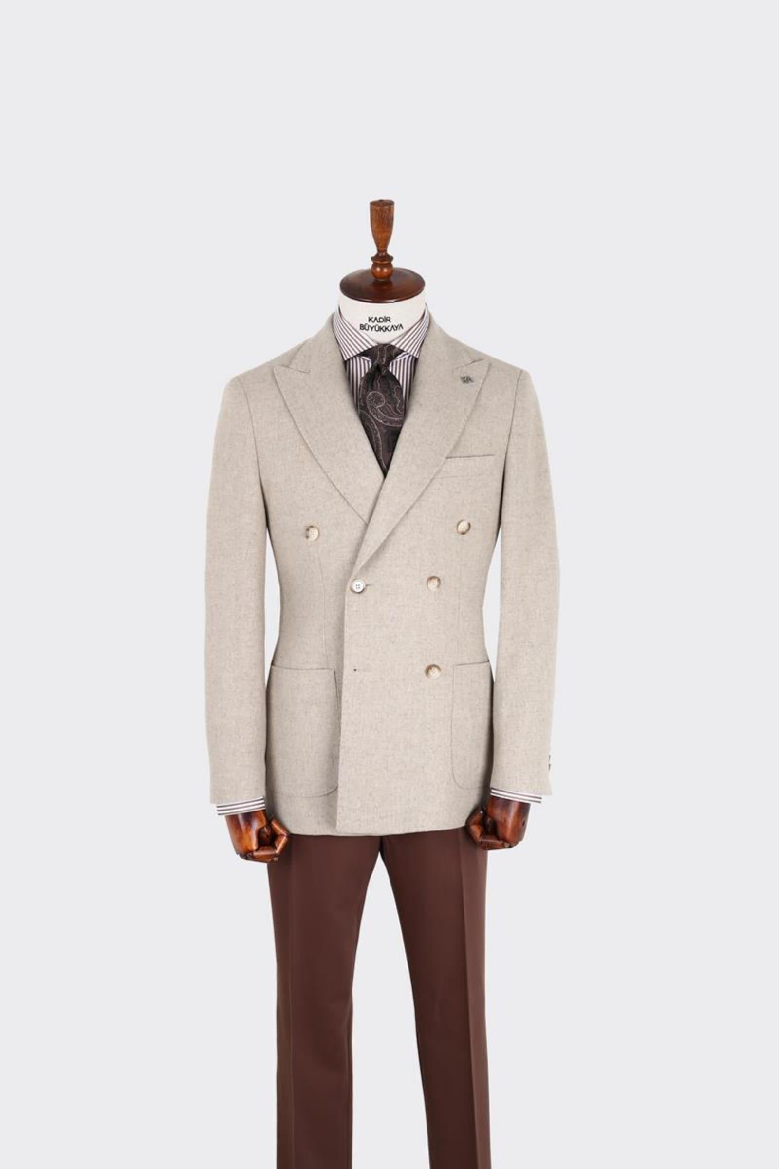 Erkek Kruvaze Ceket-KAX5851W