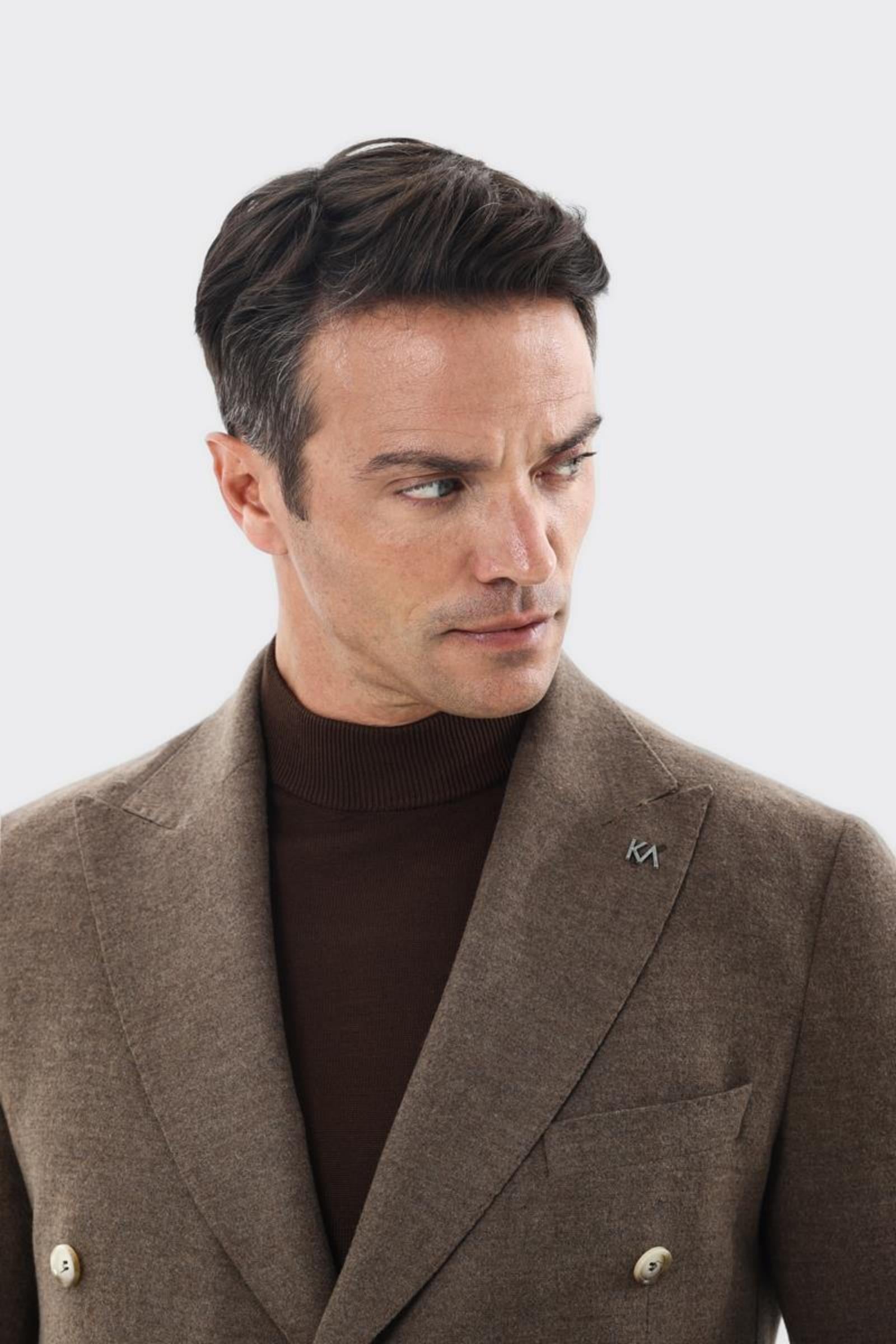 Erkek Kruvaze Ceket-KAX5850W