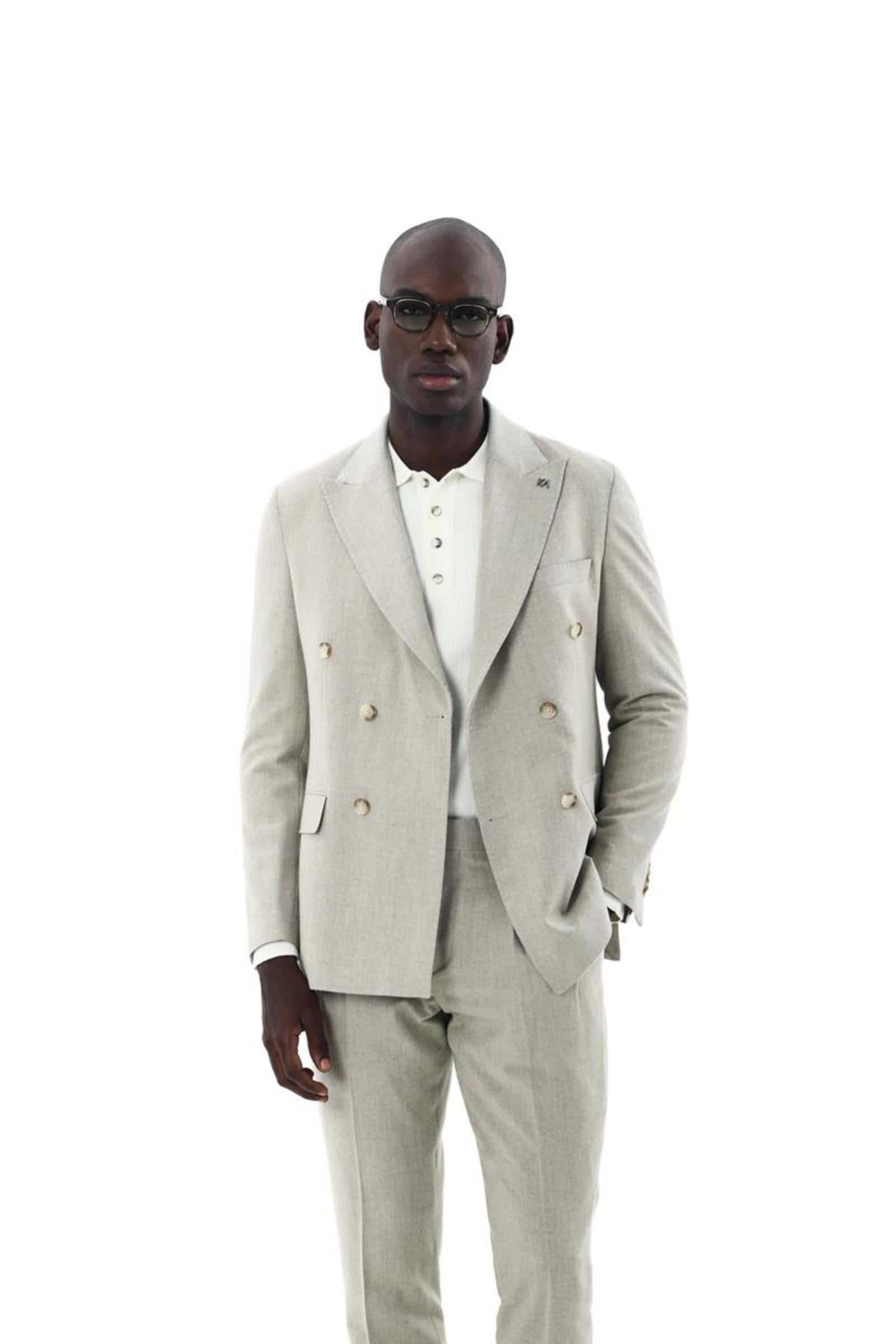 Erkek Kruvaze Ceket-KAX5850W