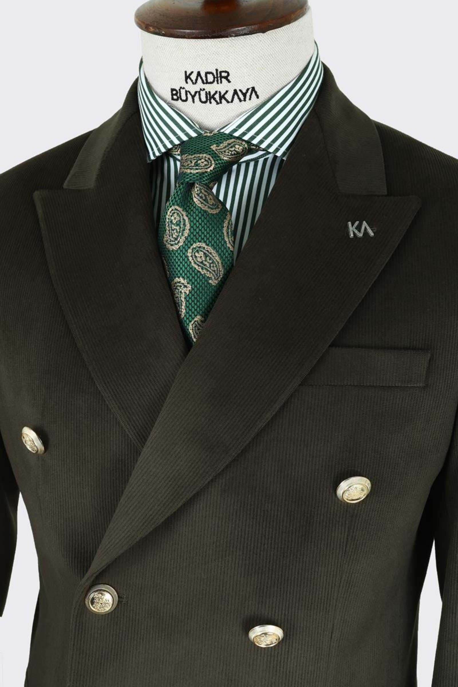 Erkek Kruvaze Ceket-KAX5855W