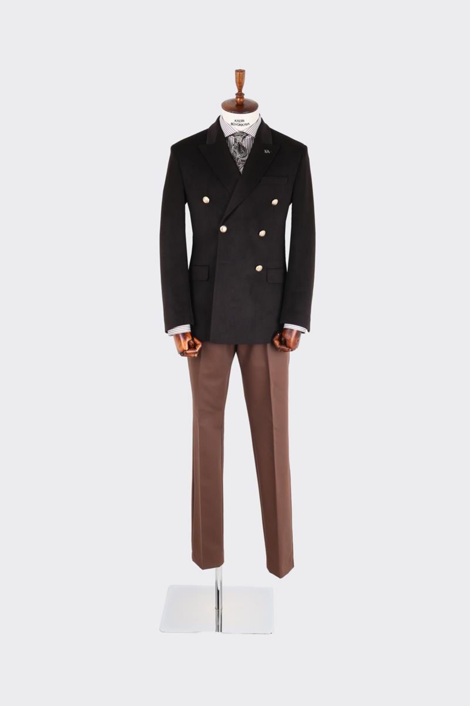 Erkek Kruvaze Ceket-KAX5855W
