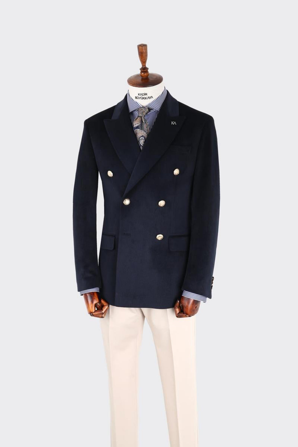 Erkek Kruvaze Ceket-KAX5855W