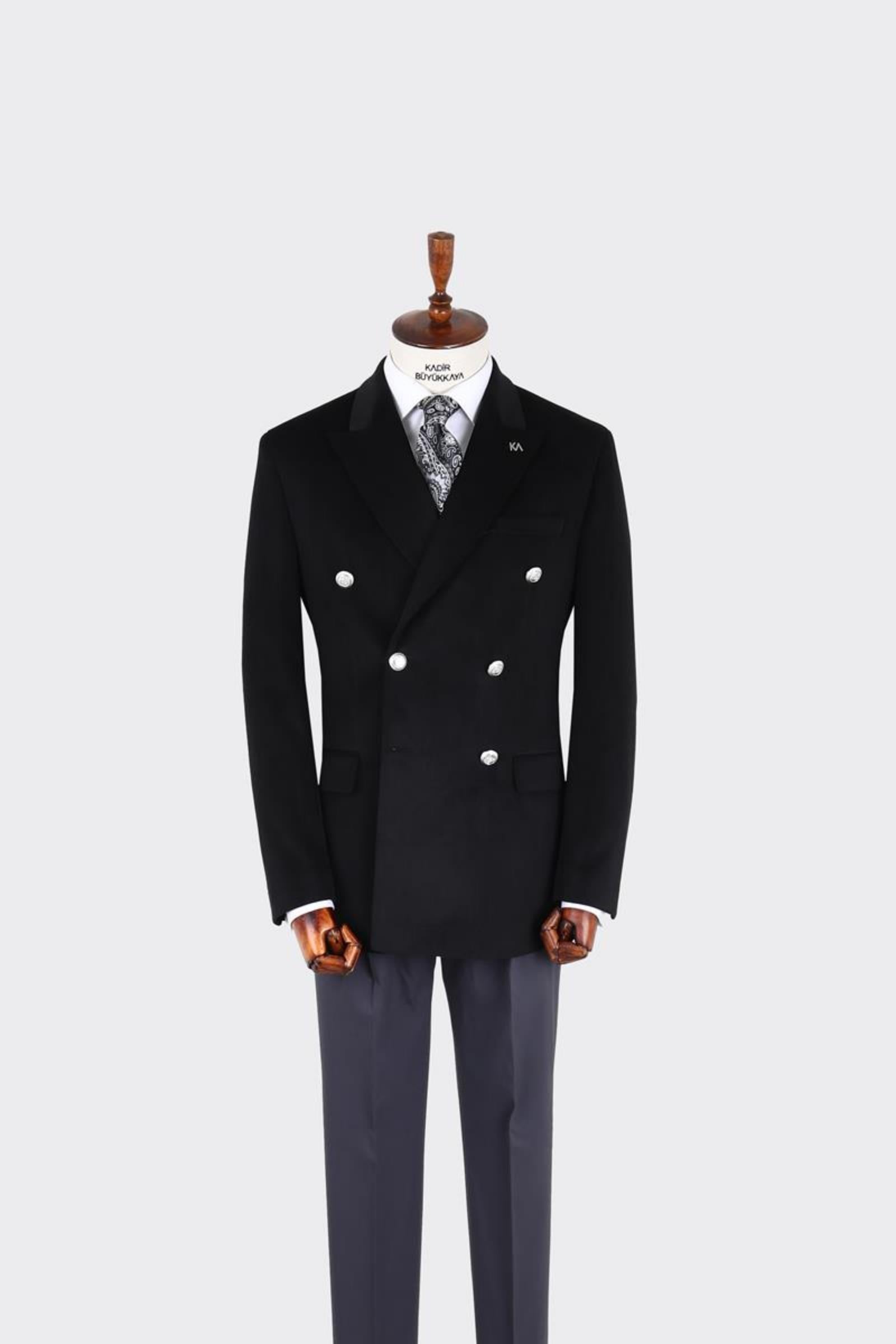 Erkek Kruvaze Ceket-KAX5855W