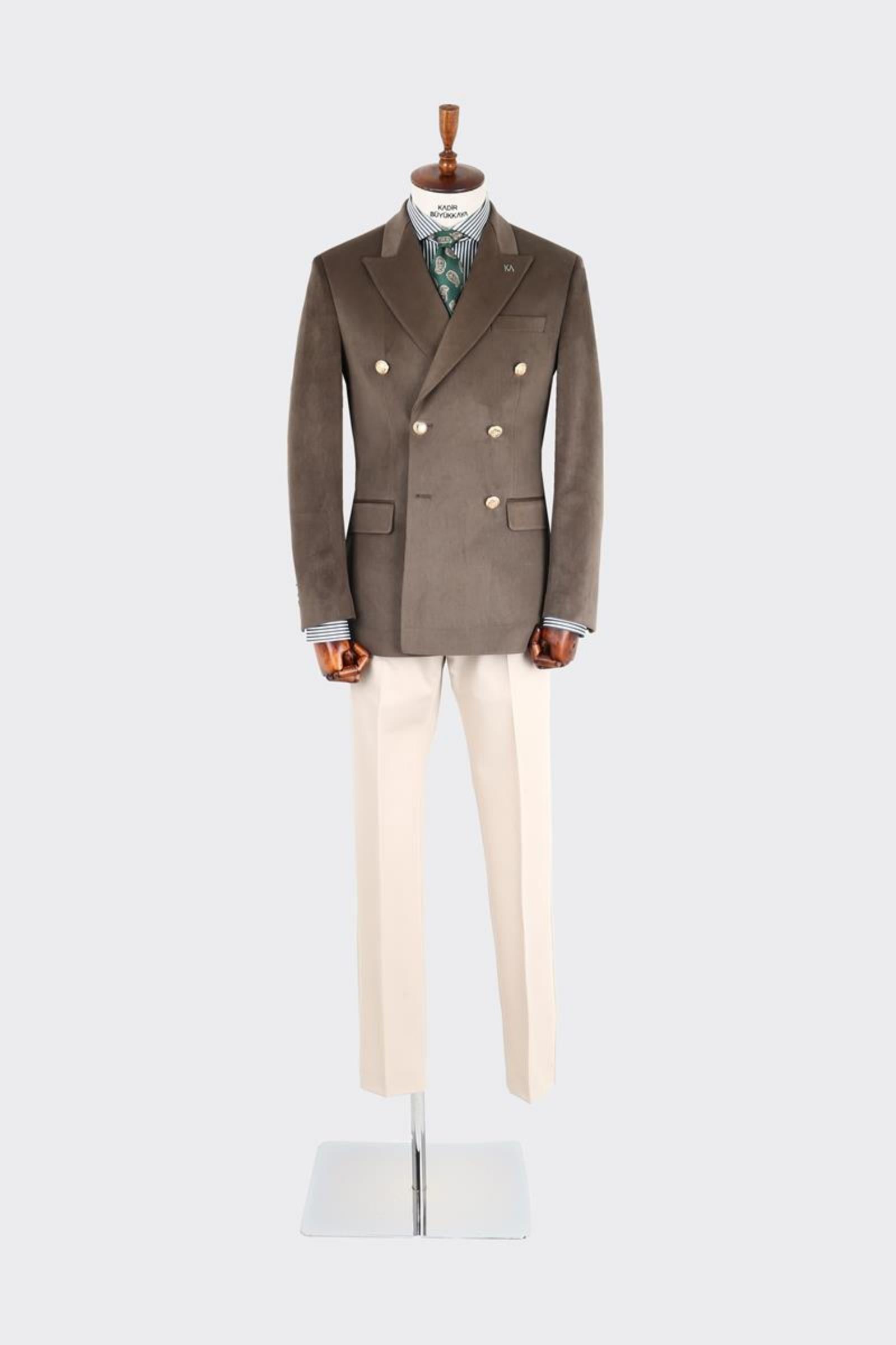Erkek Kruvaze Ceket-KAX5855W