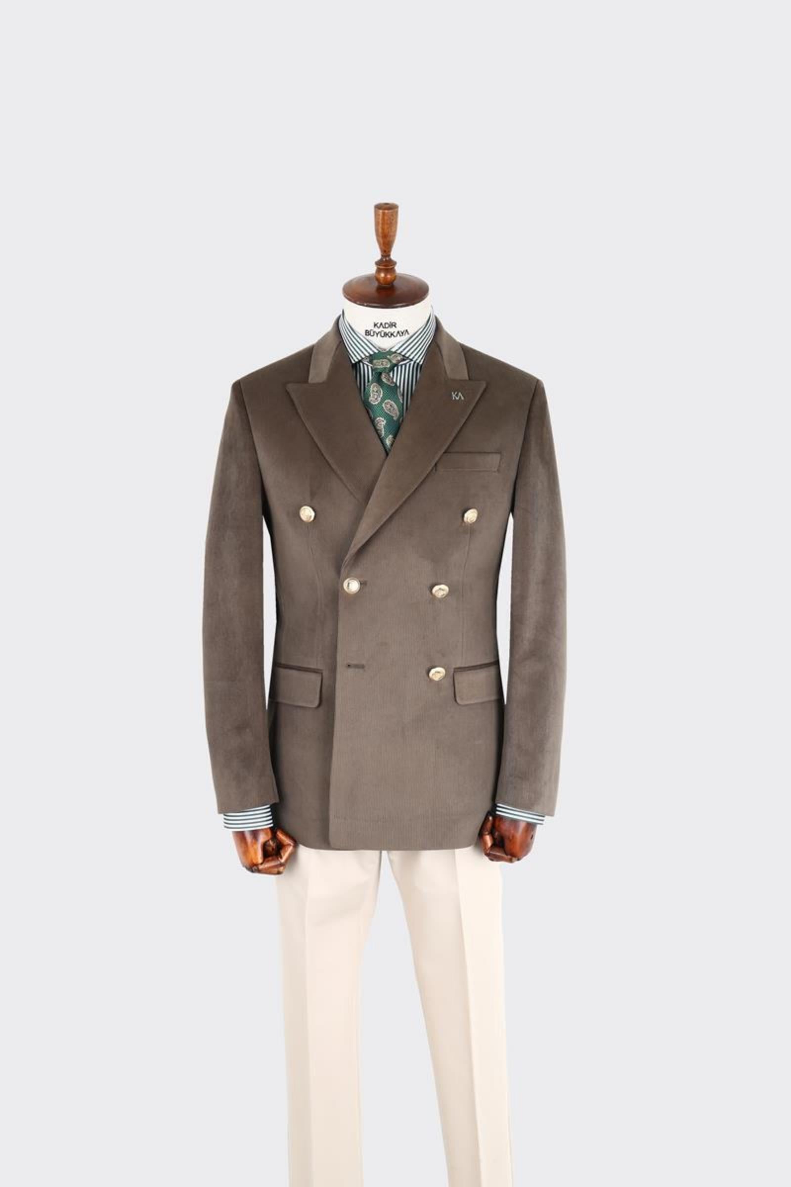 Erkek Kruvaze Ceket-KAX5855W