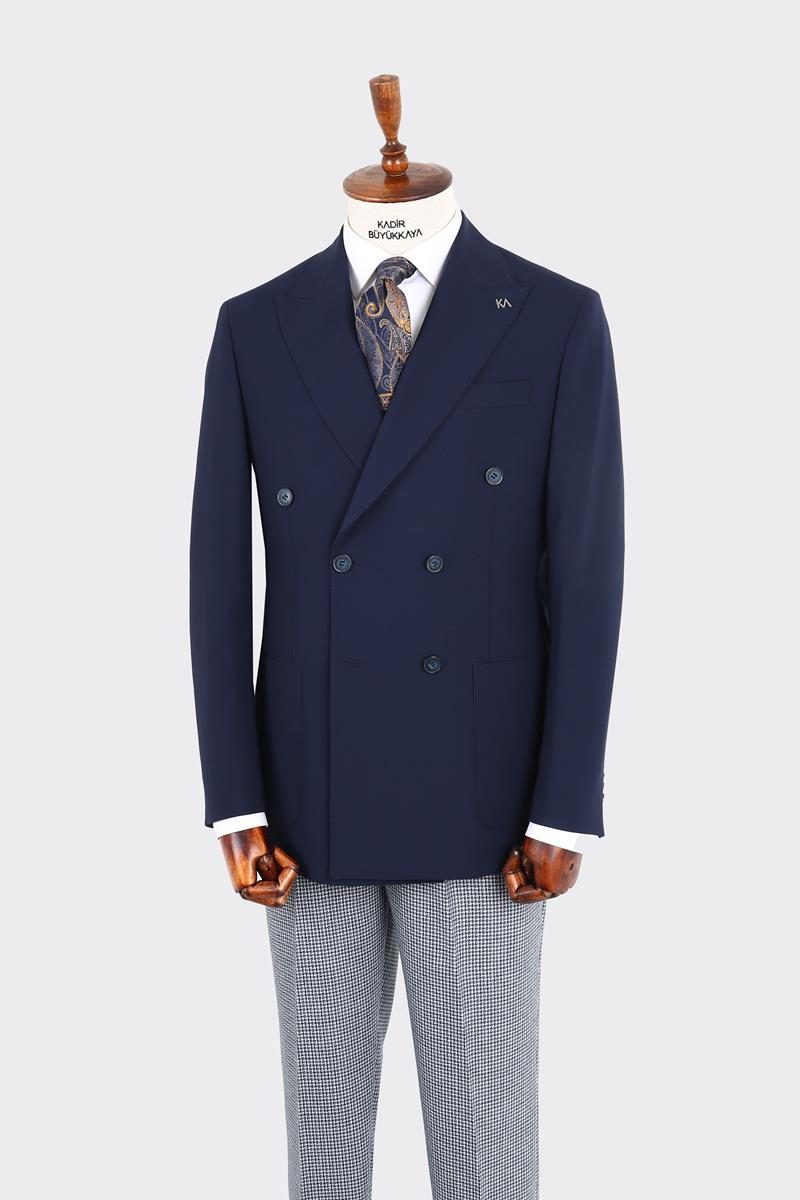Erkek Kruvaze Ceket-KAX5230S
