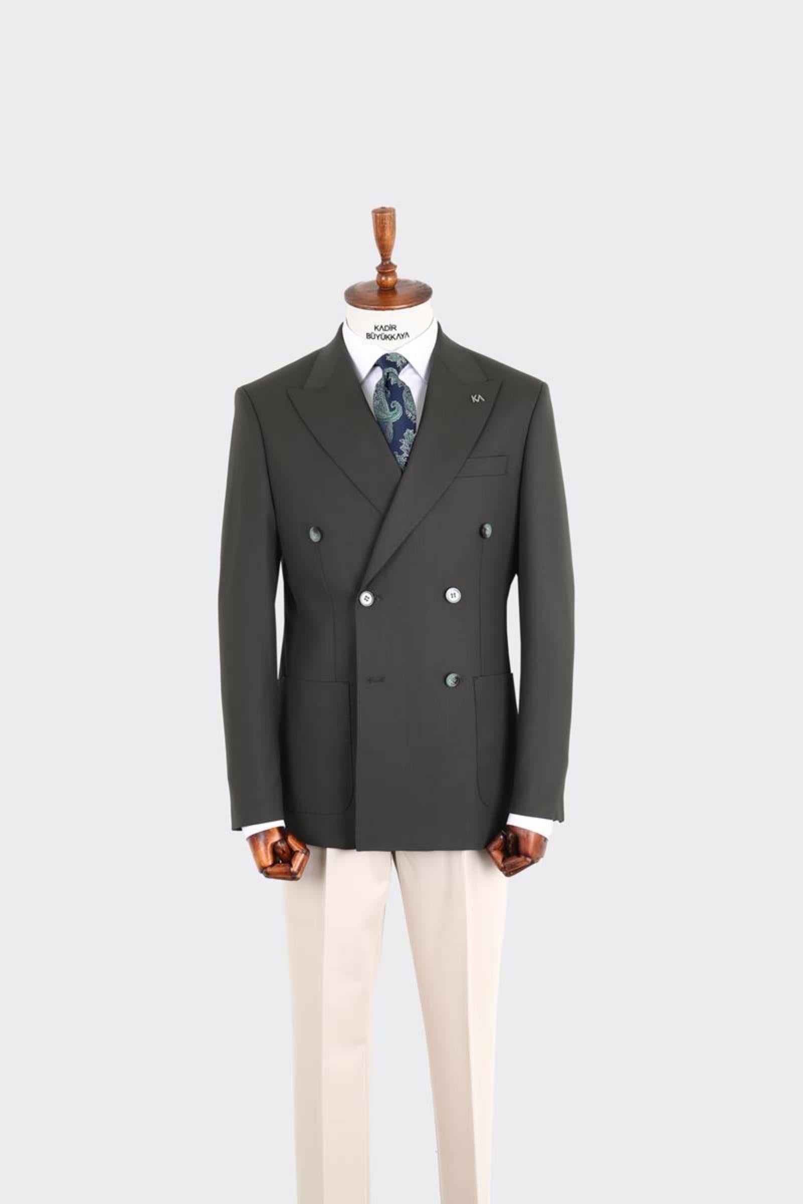 Erkek Kruvaze Ceket-KAW5257W