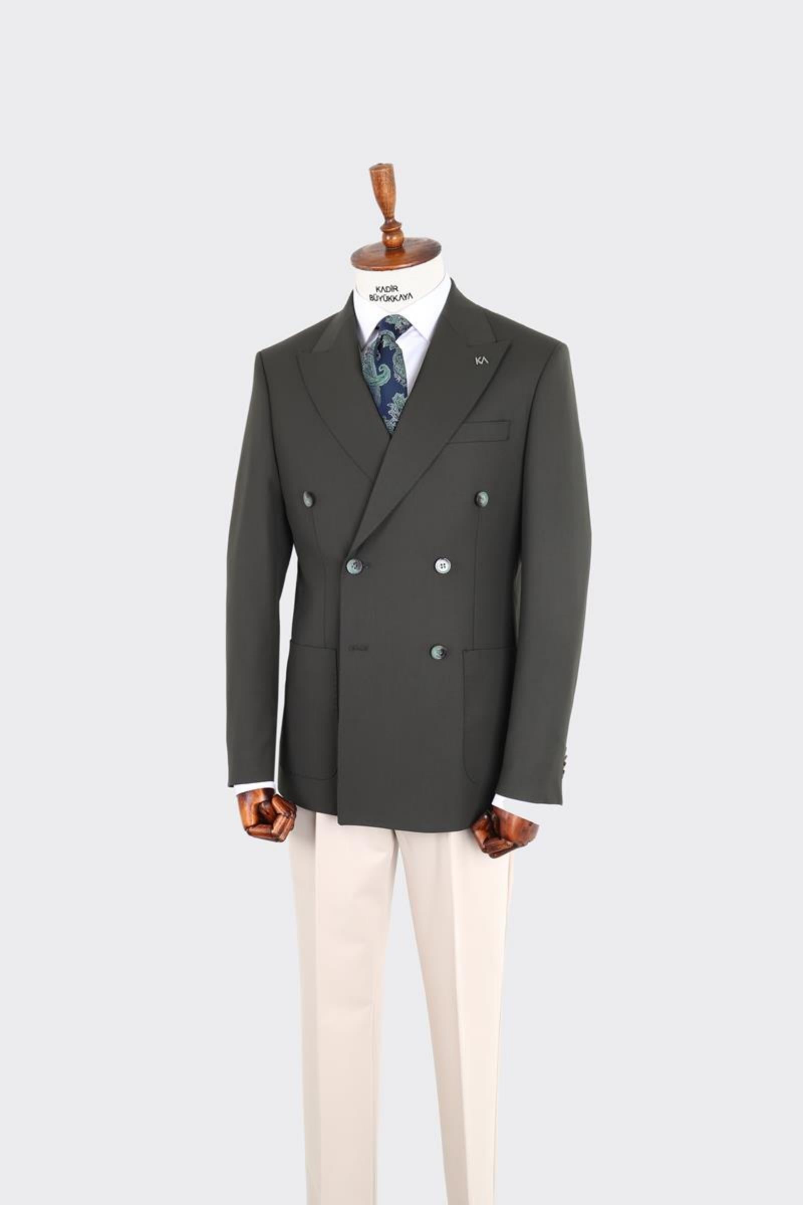 Erkek Kruvaze Ceket-KAW5257W