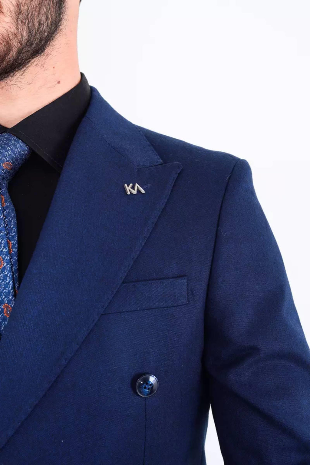 Modern Slim Fit Dar Kesim Kruvaze Erkek Viskon Ceket-KAV5251W