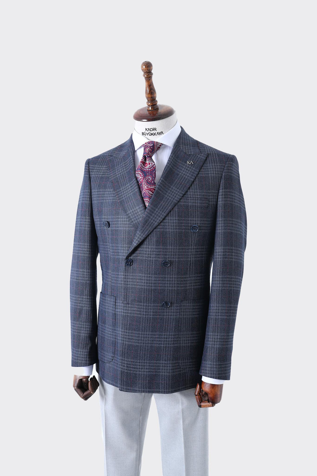 Modern Erkek Kruvaze Ceket-KAW5227S
