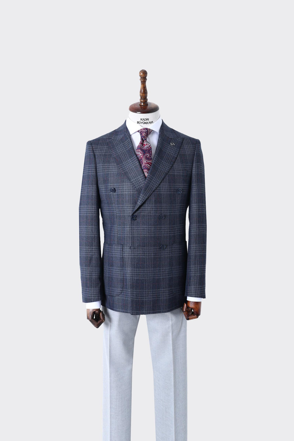 Modern Erkek Kruvaze Ceket-KAW5227S