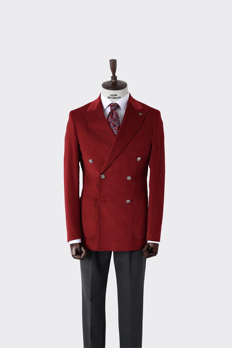 Yüksek Kaliteli Pamuk Kumaş Erkek Kruvaze Ceket-KAW5237W