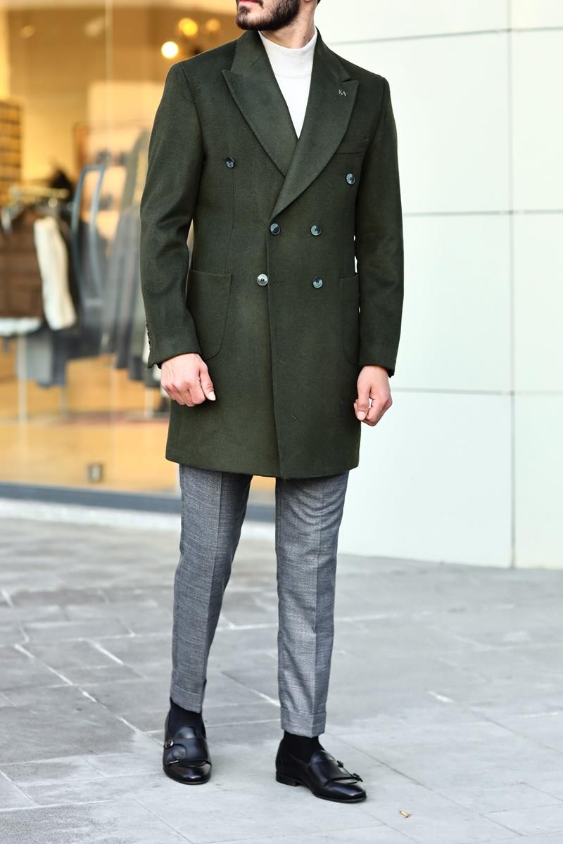 Erkek Kışlık Kruvaze Kaban - Şık Tasarım-KAV7202W