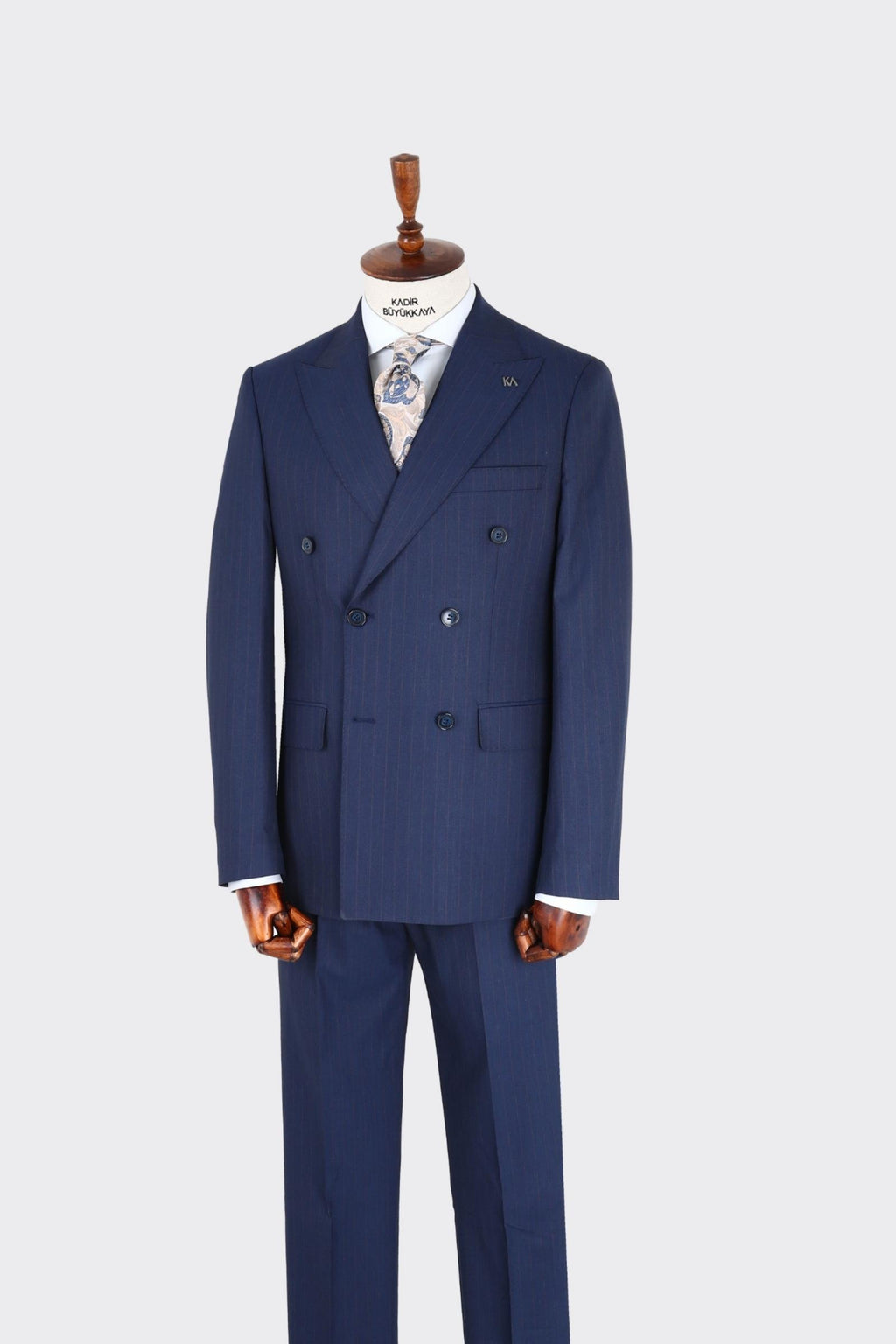 Kırlangıç Yaka Kruvaze Erkek Takım Elbise-KAX1257S