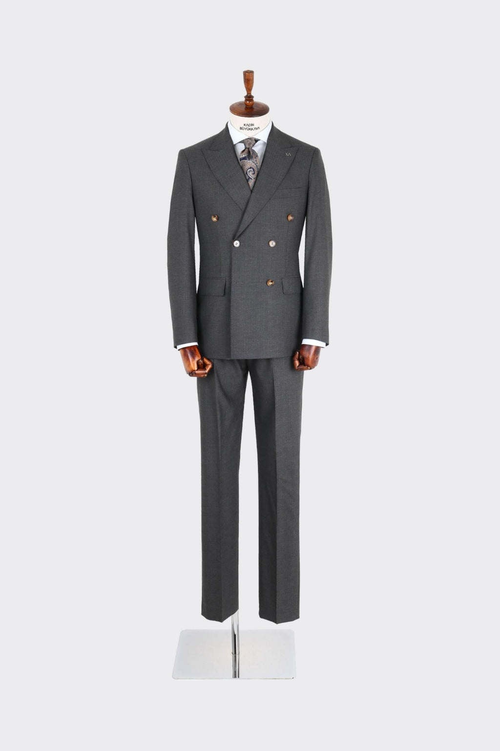 Kırlangıç Yaka Kruvaze Erkek Takım Elbise-KAX1257S