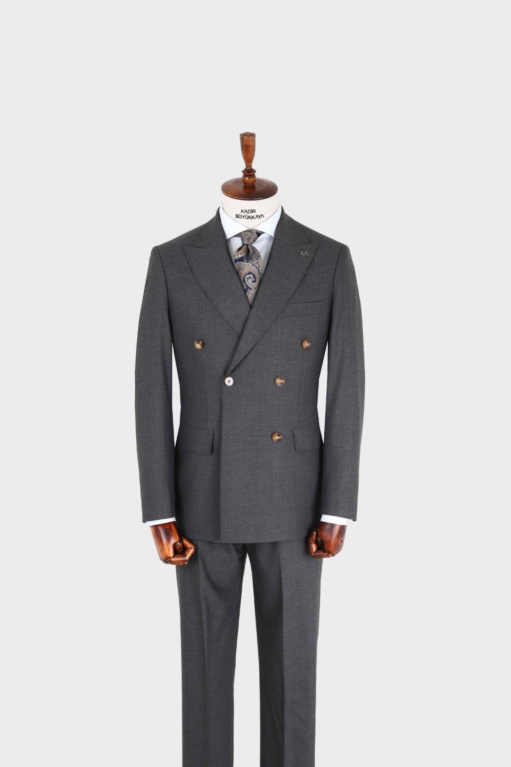 Kırlangıç Yaka Kruvaze Erkek Takım Elbise-KAX1257S