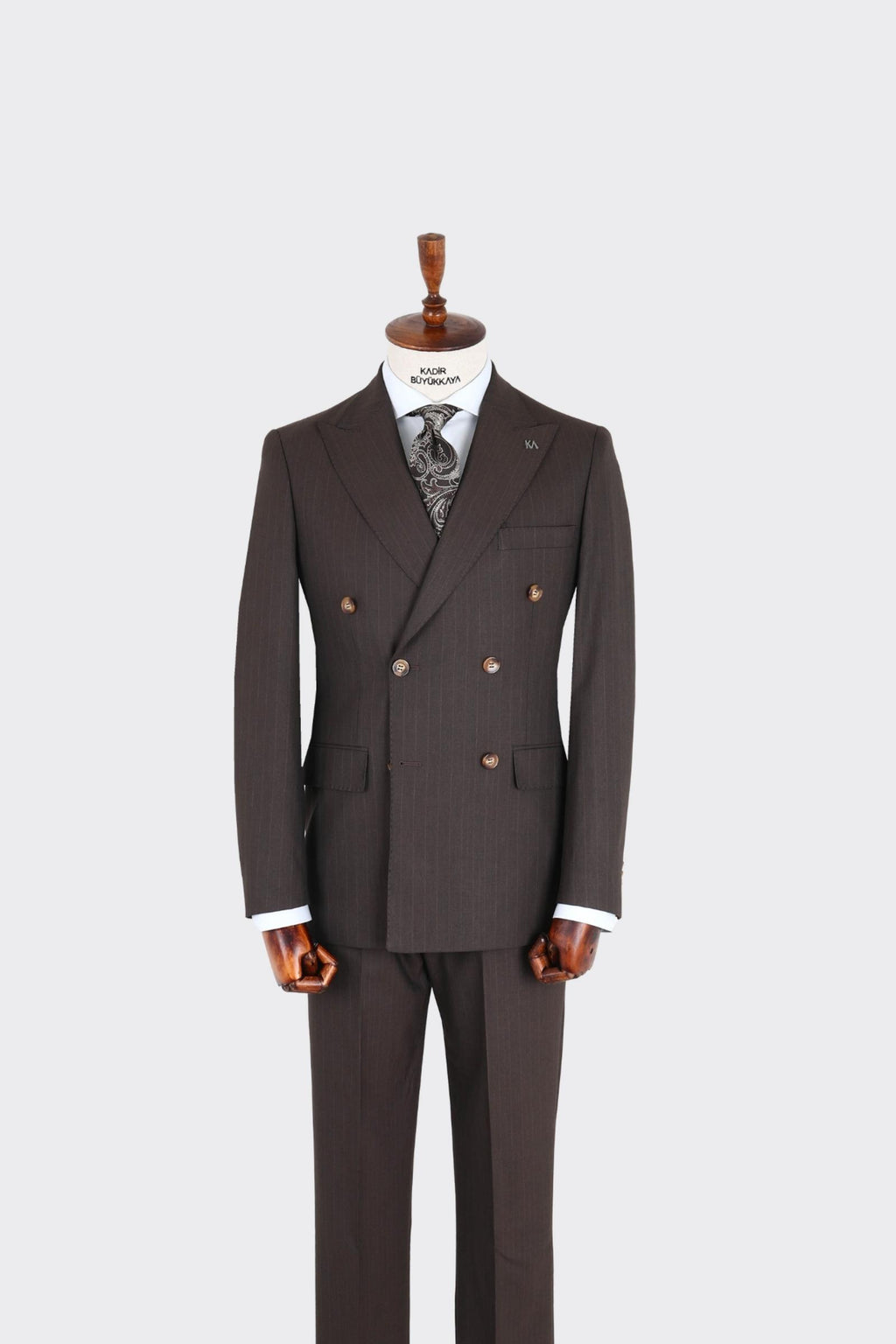 Kırlangıç Yaka Kruvaze Erkek Takım Elbise-KAX1257S