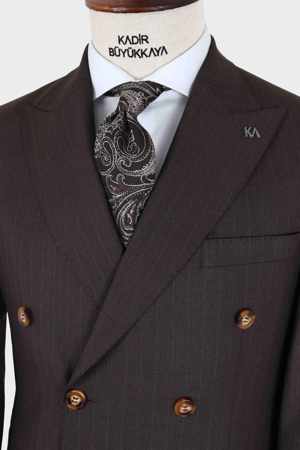 Kırlangıç Yaka Kruvaze Erkek Takım Elbise-KAX1257S
