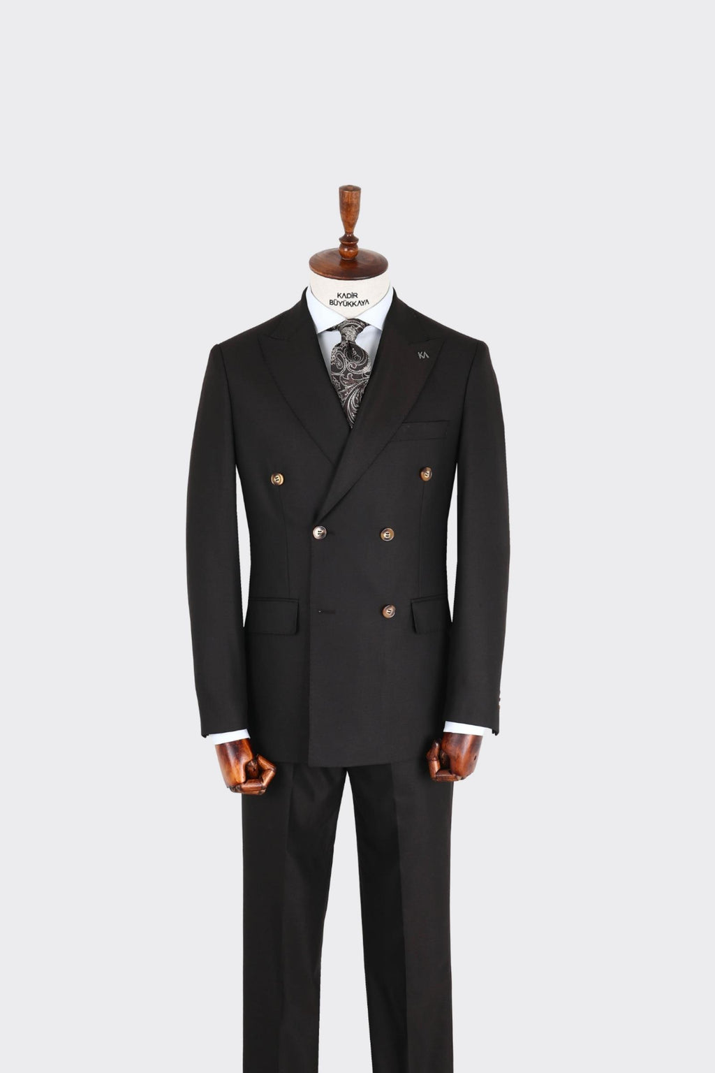 Kırlangıç Yaka Kruvaze Erkek Takım Elbise-KAX1257S