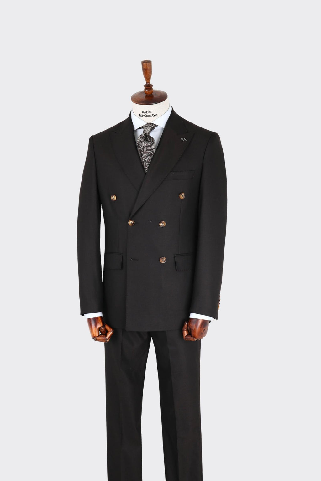 Kırlangıç Yaka Kruvaze Erkek Takım Elbise-KAX1257S