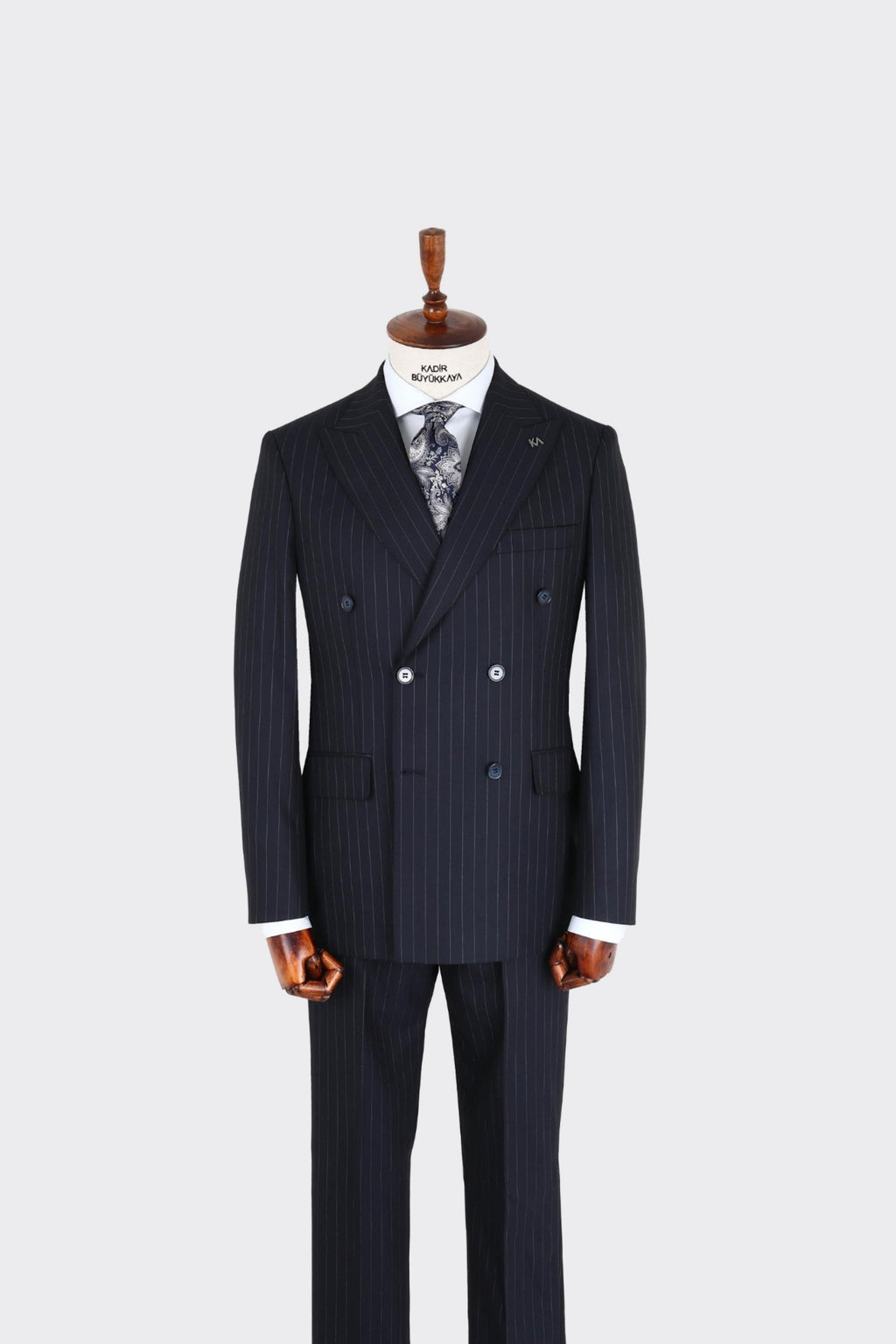 Kırlangıç Yaka Kruvaze Erkek Takım Elbise-KAX1257S