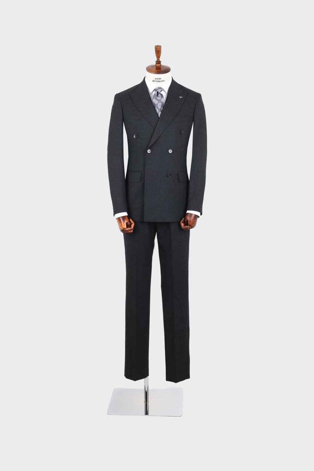 Kırlangıç Yaka Kruvaze Erkek Takım Elbise-KAX1256S