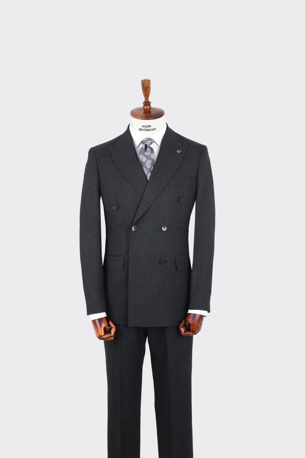 Kırlangıç Yaka Kruvaze Erkek Takım Elbise-KAX1256S