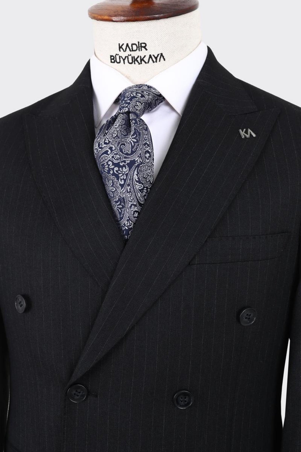 Kırlangıç Yaka Kruvaze Erkek Takım Elbise-KAX1256S