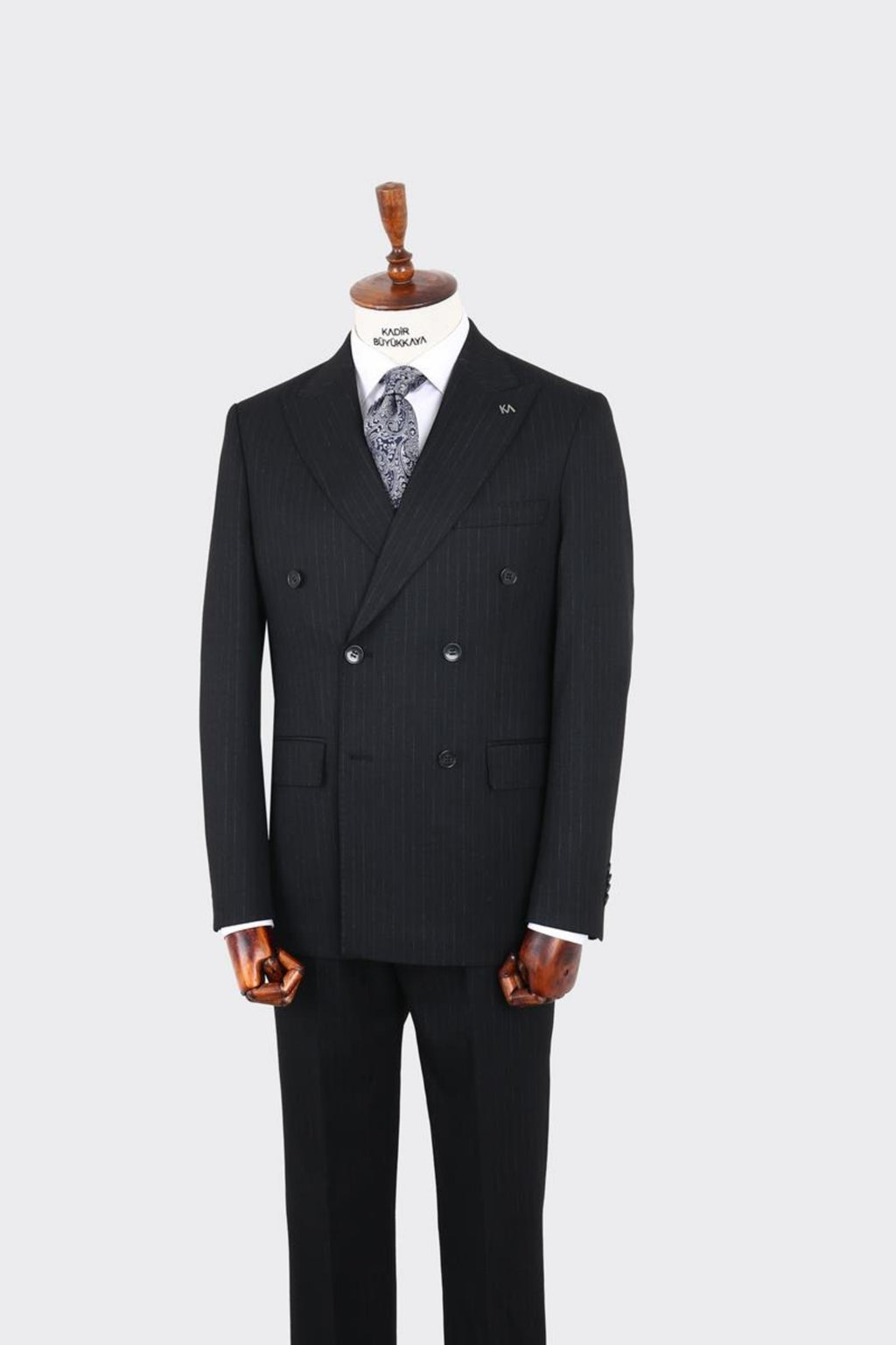 Kırlangıç Yaka Kruvaze Erkek Takım Elbise-KAX1256S