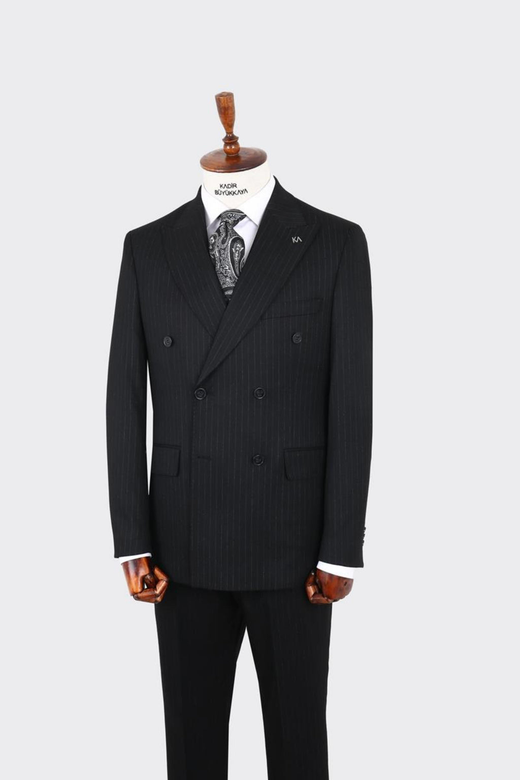 Kırlangıç Yaka Kruvaze Erkek Takım Elbise-KAX1256S