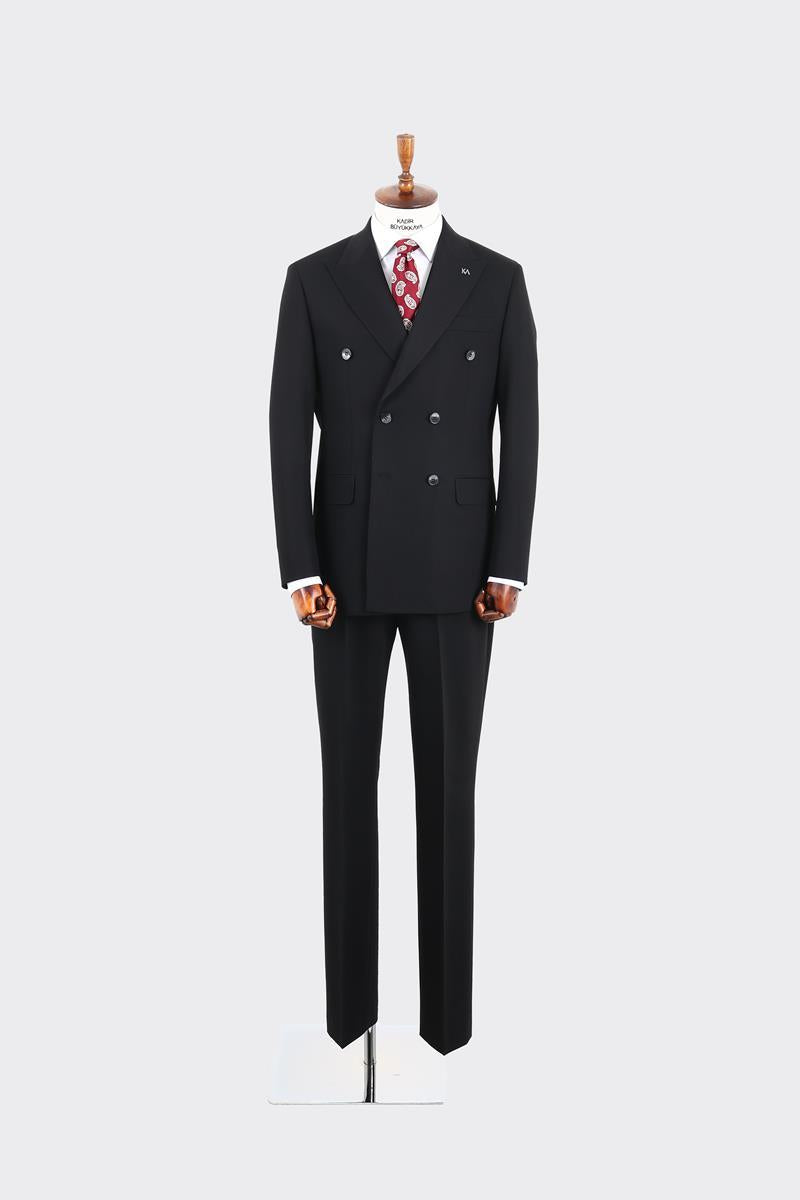 Kırlangıç Yaka Kruvaze Erkek Takım Elbise-KAX1210S
