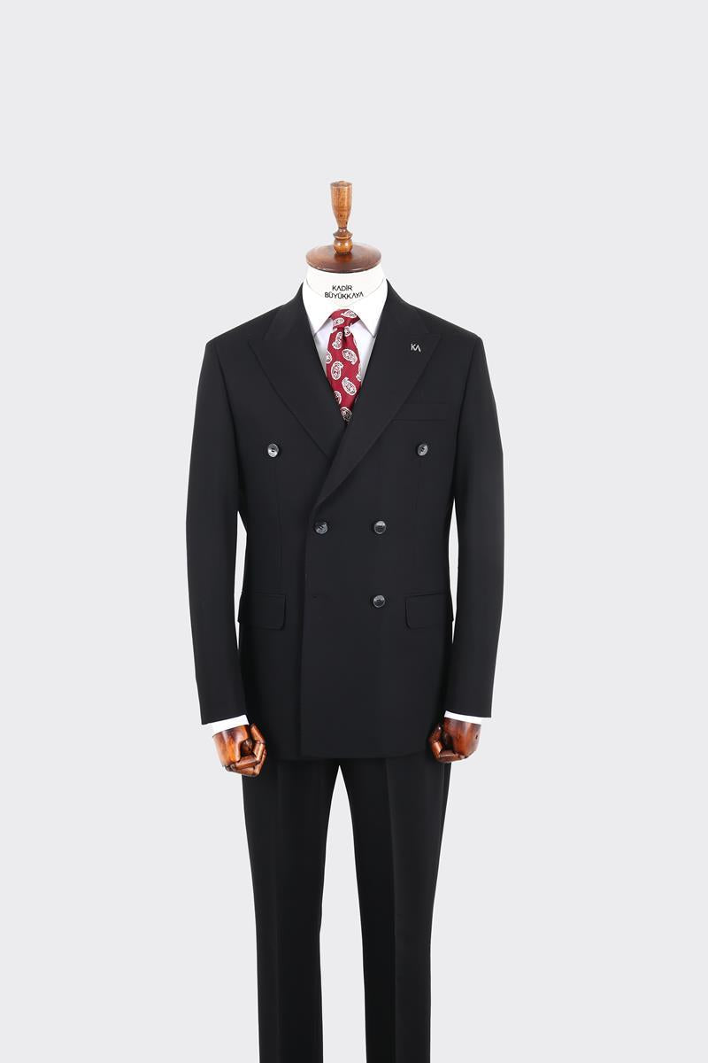 Kırlangıç Yaka Kruvaze Erkek Takım Elbise-KAX1210S
