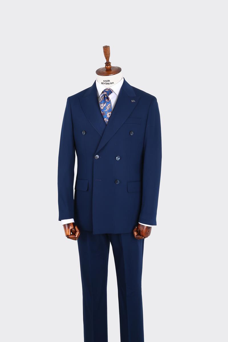 Kırlangıç Yaka Kruvaze Erkek Takım Elbise-KAX1210S