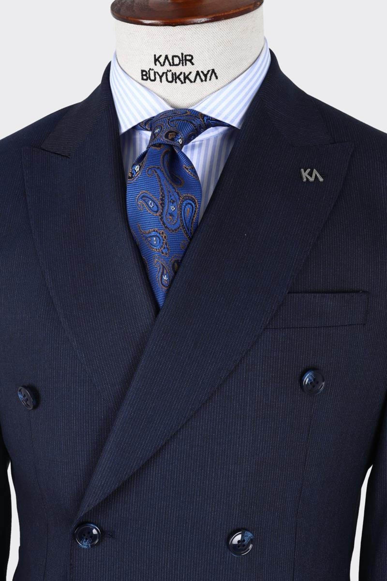 Erkek Kruvaze Takım Elbise-KAX1278W