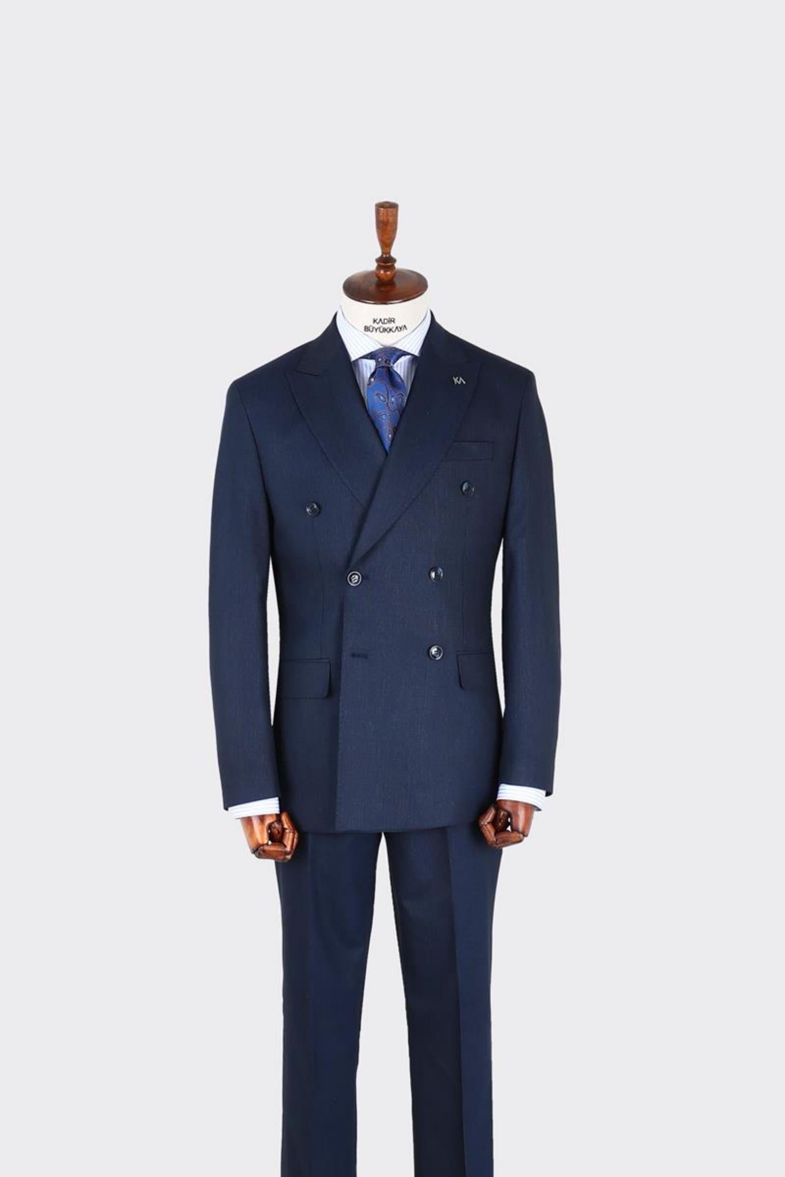 Erkek Kruvaze Takım Elbise-KAX1278W