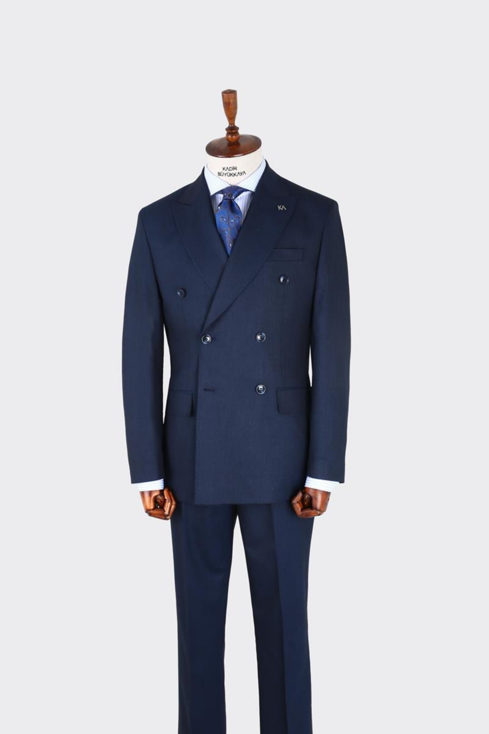 Erkek Kruvaze Takım Elbise-KAX1278W