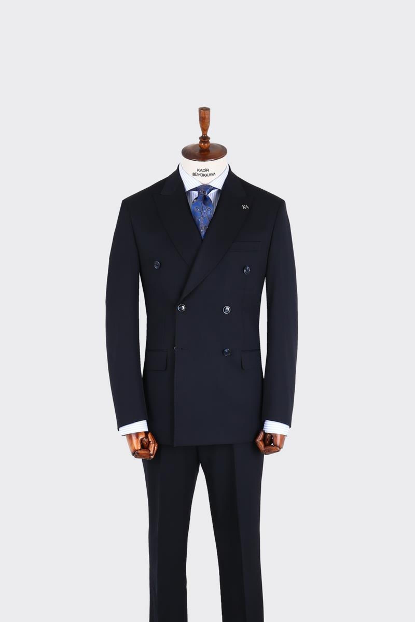 Erkek Kruvaze Takım Elbise-KAX1280W
