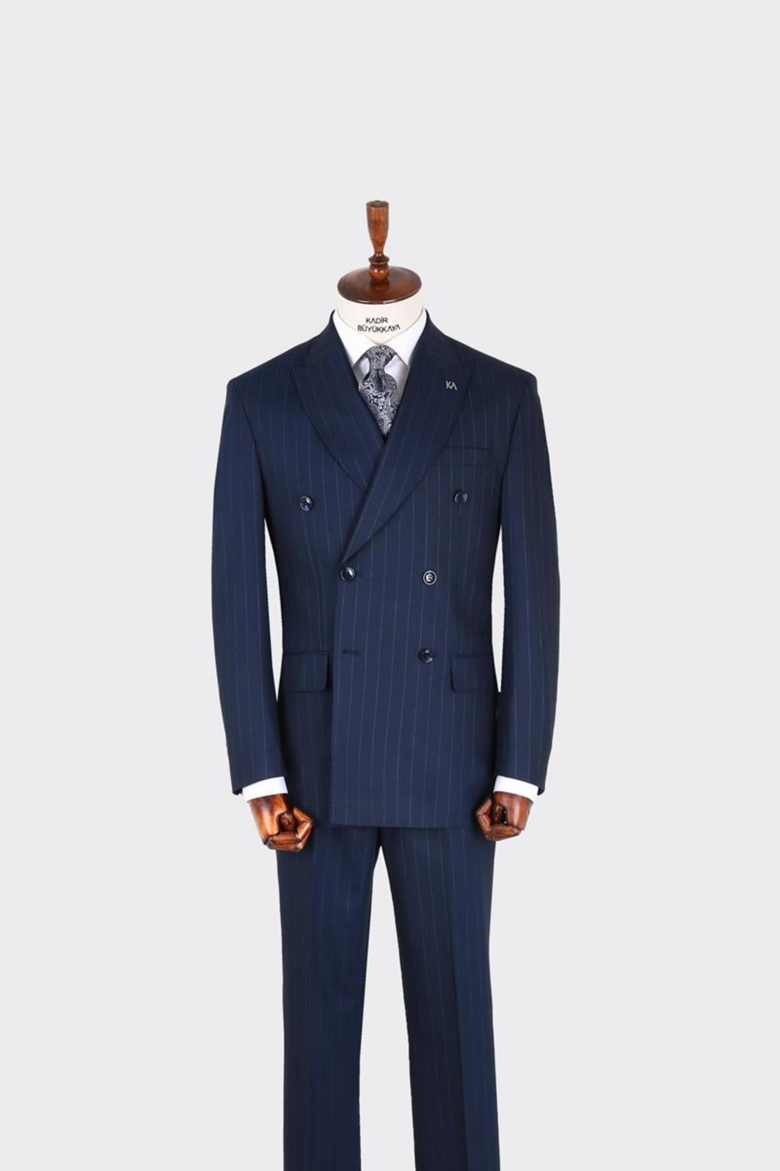 Kruvaze Takım Elbise-KAX1277W